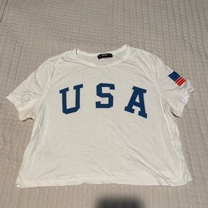 USA Crop Tee